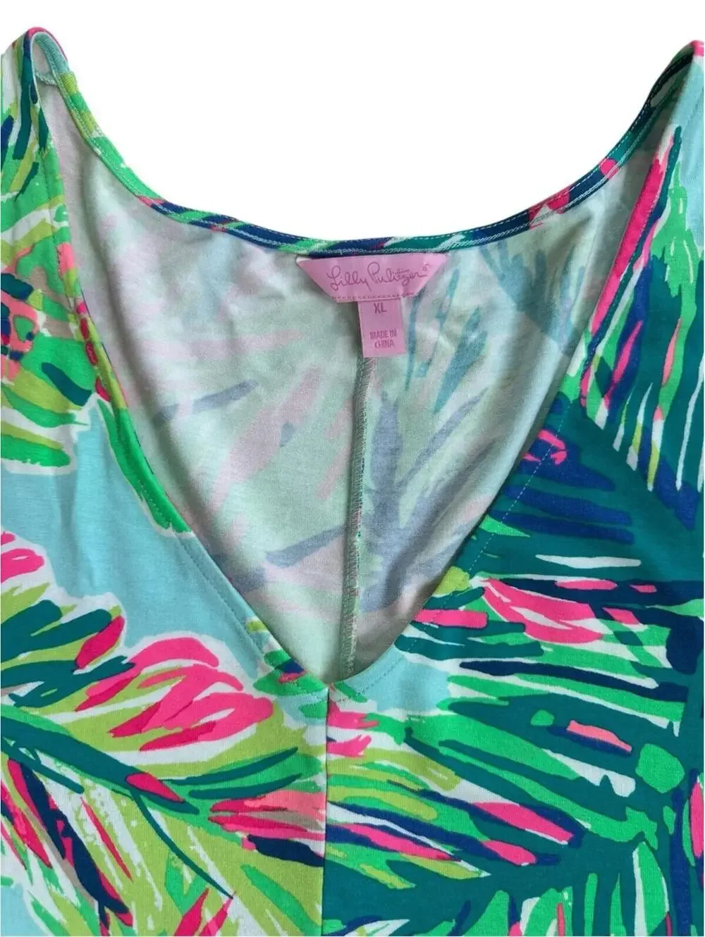 Lilly Pulitzer V Neck Short Sleeve T shirt Dress